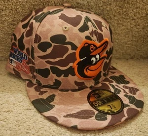 7 3/8 -- 59FIFTY Baltimore Orioles New Era Fitted Hat cap DUCK CAMO NWT - Picture 1 of 5