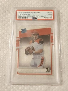 2020 Chronicles JOE BURROW Clearly Donruss Rated Rookie Acetate PSA 9 - Picture 1 of 2