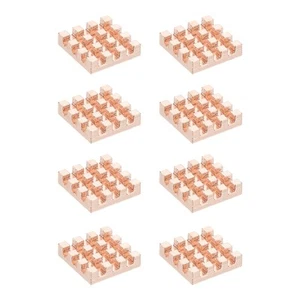 8 Pcs Copper Heatsink 12x12x3mm, Heat Sink Cooler Radiator for Raspberry Pi - Afbeelding 1 van 6