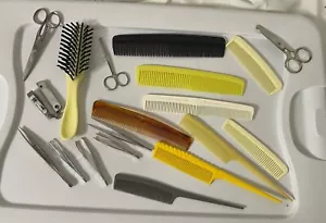 Vintage Haarbürste Goody Kämme Selbstpflege Toilettenartikel Set Schere Nagelpflege Pinzette - Bild 1 von 6