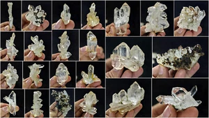 NATURAL CLEAR QUARTZ CRYSTAL CLUSTER SPICEMENS HEALING CRYSTAL REIKI 23pcs 1.2kg - Picture 1 of 24