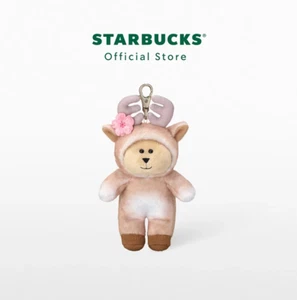 Starbucks Bearista Bear Keychain Plush New Mini Cherry Blossom Deer Cute Gift - Picture 1 of 3