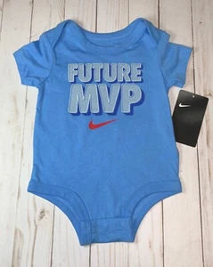 Body Nike bambino ragazzo manica corta "Future MVP" pezzo unico blu taglia - 3 mesi - Foto 1 di 3