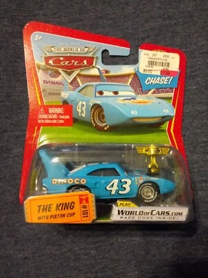 Disney Pixar Cars El Mundo de los Coches El Rey con Copa Pistón Persecución Mattel Error Foto 1 de 4