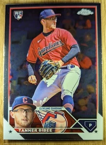 2023 Tanner Bibee RC Topps Chrome Update Rookie MLB Cleveland Guardians #USC114 - Picture 1 of 2