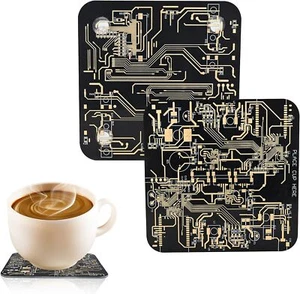 Posavasos para bebidas con diseño de PCB para placa de circuito de 2 piezas - Imagen 1 de 7