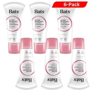 6 x Bats Anti-Perspirant Deodorant Roll-0n 48H Extra Effective Women 60ml - Picture 1 of 3