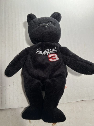 Vintage Gold N Bears 23 Karat NASCAR Black 8" Dale Earnhardt #3 Beanie Bear Cover