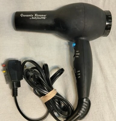 BabylissPro Ceramix Xtreme Hair Dryer 2000 Watt Black Tested Works Great - Image 1 of 4