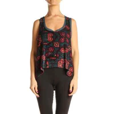 Camiseta sin mangas informal floral azul y rosa Ecote Velvet-Esque para mujer M nueva con etiquetas Foto 1 de 4