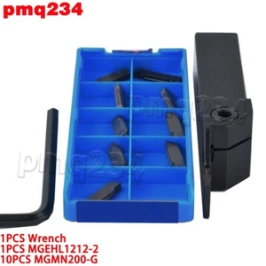 1PCS MGEHL1212-2 Right hand Tool holder groove cutt bar +10PCS MGMN200-G Inserts - Picture 1 of 5