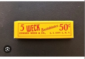 1960s E. Weck Sextoblades Safety Razor STR 5s (5 Pack Blades) FACTORY SEALED - Bild 1 von 2