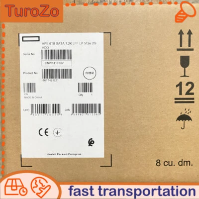 862134-001 861742-B21 HPE 6TB 6G SATA 7.2K 3.5" LFF MDL HDD Hard Drive - Image 1 of 3