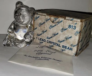 Princess House 24% Lead Crystal Bear Figurine w/ Box #813 Germany EUC - Picture 1 of 12