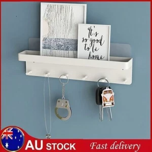 Wall Mount Key Rack Hanger Holder 6 Hooks Key Organizer Decor Chain Storage AU - Picture 1 of 11
