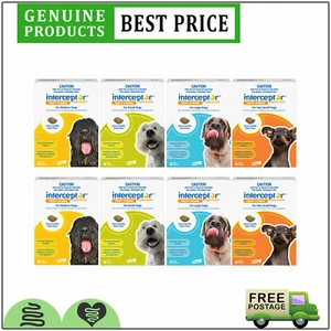 Interceptor Spectrum Monthly Worm and Heartworm Treatment For Dogs 12 Doses - Picture 1 of 6