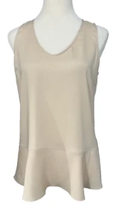 Brunello Cucinelli Silk Champagne Color Sleeveless Top Size L - Picture 1 of 9