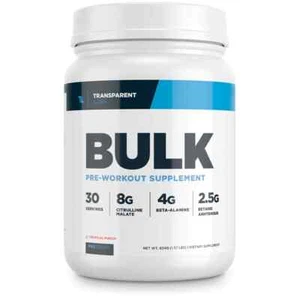 Transparent Labs Bulk Pre Workout Tropical Punch 30 Servings, New