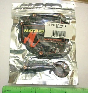 10ct EBONY 5" SWIMBAIT GRUBS Bass Fishing Lures Swimming Grub Baits Alabama Rigs - Picture 1 of 3