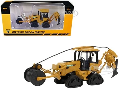 VERMEER RTX1250I2 RIDE-ON TRACTOR W/ HOSE YELLOW 1/64 DIECAST SPECCAST VMR005 - Image 1 of 4