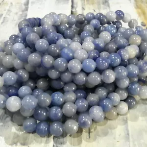 Natural Blue Aventurine 8mm, 48 pcs Free postage. Oz Seller - Foto 1 di 3