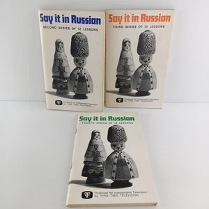 3x Say It In Russian Vintage Text Books 2nd 3rd & 4th Series 12 Lessons - Picture 1 of 13