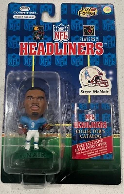 Boneco Steve McNair # 9 QB Houston Oilers 1996 NFL Football Headliners 3" - Imagem 1 de 4