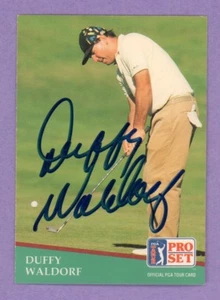 1991 Pro Set #189 Duffy Waldorf PGA Golfer Autograph Golf Card w/ COA NM - Picture 1 of 2