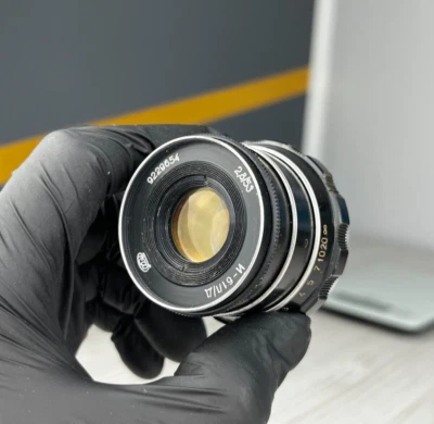 Lente de RF soviética vintage Industar 61L/D m39 2,8/53 FED Zorki Leica câmera L39 - Imagem 1 de 4