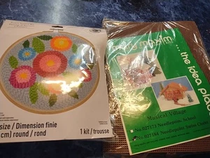 2 Needlepoint Kits 027184, & 8" Round - Picture 1 of 5