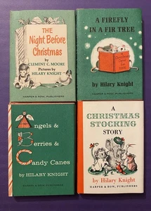 Christmas Nutshell Library by Hilary Knight (1963) 4 Books w/Jackets & Slipcase - Picture 1 of 6
