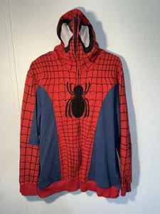 Felpa con cappuccio MAD ENGINE Spiderman uomo vintage maschera Marvel full zip taglia 2X - Foto 1 di 6