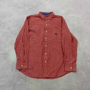 Vintage Chaps Shirt striped patterned long sleeve shirt with logo Men's L - Picture 1 of 5