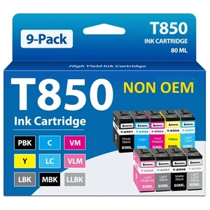 NEW   NON OEMT850 Ink Cartridge P800 (9PK,T8501-T8509 - Picture 1 of 1