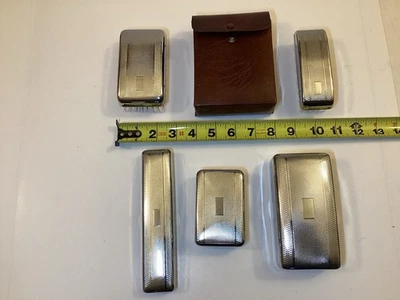 Kit de accesorios de viaje de colección SHOE SHINE 5 piezas cromado Inglaterra sin usar Foto 1 de 4