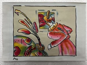 Peter Max - Amazing Oil Paper - Signed - Stamped - A1 - Pop Art - Picture 1 of 2