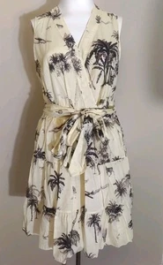 Banana Republic Damen antik gelb Safari Abenteuer Taschen Wickelkleid Größe XL - Bild 1 von 10