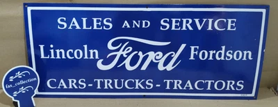 Ford Sales & Service Porcelain Enamel Sign  36 x 15 Inches 1 Sided - Image 1 of 4