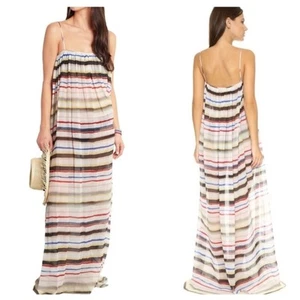 Marysia Resort Costume da Bagno Carmelo Copricostume Abito Rigato Maxi Multicolore Taglia Large - Foto 1 di 8