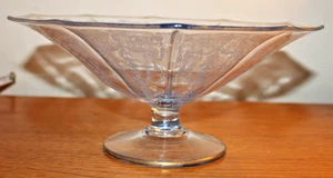 Blue Cambridge Cleo 11" Footed Comport or Center Bowl #877 - Picture 1 of 8