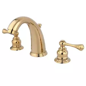 Kingston Brass KB982BL 8 to 16 in. Widespread Bathroom Faucet, Polished Brass - Picture 1 of 2