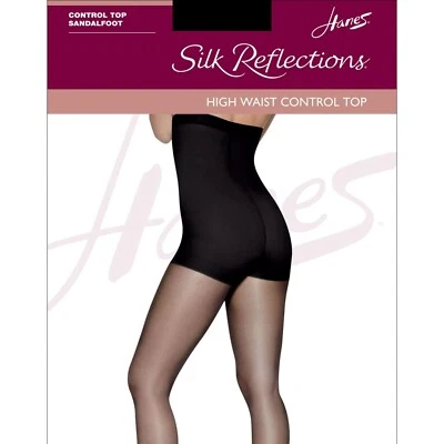 Hanes Womens Silk Reflections High Waist Control Top Sheer Toe - Image 1 of 2