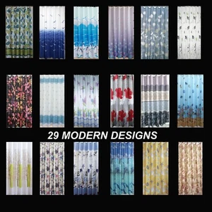 SHOWER CURTAIN 100% POLYESTER FABRIC MODERN DESIGNER WASHABLE + 12 HOOKS 180*180 - Picture 1 of 52