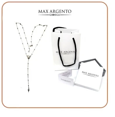 COLLANA ROSARIO ARGENTO 925, UOMO DONNA  RODIATO - Immagine 1 di 4
