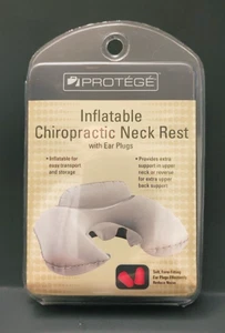Protege Inflatable Chiropractic Neck Rest Pillow With Ear Plugs New In Package - Picture 1 of 2