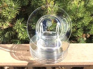 Nancy Prentiss Milburn Rose Salat/Desser Teller Set 8 geschnitten Patt. Designer Tiffin - Bild 1 von 4