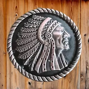 1,5 Zoll Native American Western Concho rundes antikes Kupfer (indisch) - Bild 1 von 4