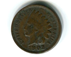 1902 Indian Head Penny United States Small Cent Antique Circulated Coin 03749 - Picture 1 of 2