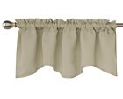 Window Valances for Living Room,Bedroom, Scalloped Kitchen 52 x18 Inch Beige