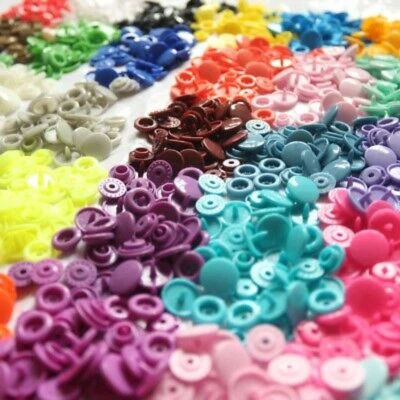 25Sets Round Plastic Snaps Button Fasteners Garment Accessories For Baby Clothes - Image 1 of 4